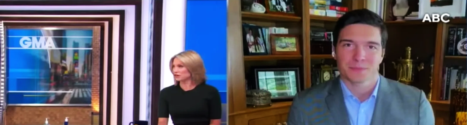 ABC reporter on Good Morning America with no pants