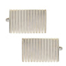 Classic Brushed Nickel Stripe Cufflinks - Tie, bowtie, pocket square | Kissties