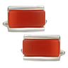 Classic Red Rectangle Stone Cufflinks - Tie, bowtie, pocket square | Kissties