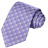 White-Iris-Orchid Plaid Tie - Tie, bowtie, pocket square | Kissties