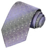 Lavender-Fading Seal-Rhino Gray-White-Raisen Purple Paisley Striped Tie - Tie, bowtie, pocket square | Kissties