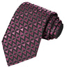 Black-Ballet Slipper-Magenta-Party Pink Arrowhead Stripe Tie - Tie, bowtie, pocket square | Kissties