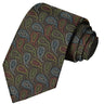 Peanut-Light Cyan-Sky Blue-Yellow Green-Chocolate Paisley Tie - Tie, bowtie, pocket square | Kissties