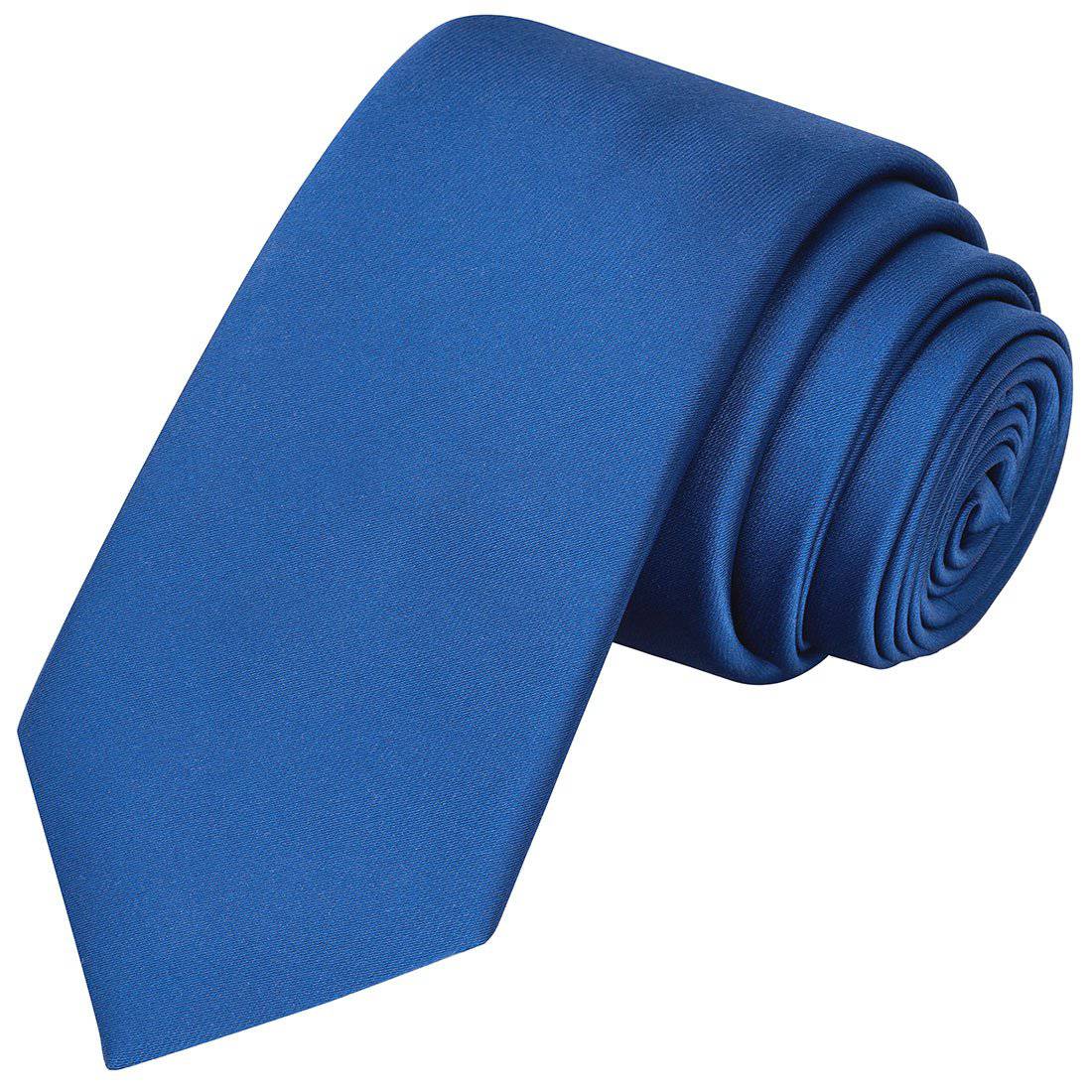 Royal Blue Satin Tie - Tie, bowtie, pocket square  | Kissties