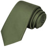 Olive Satin Tie - Tie, bowtie, pocket square | Kissties