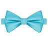 Turquoise Blue Satin Bowtie - Tie, bowtie, pocket square | Kissties