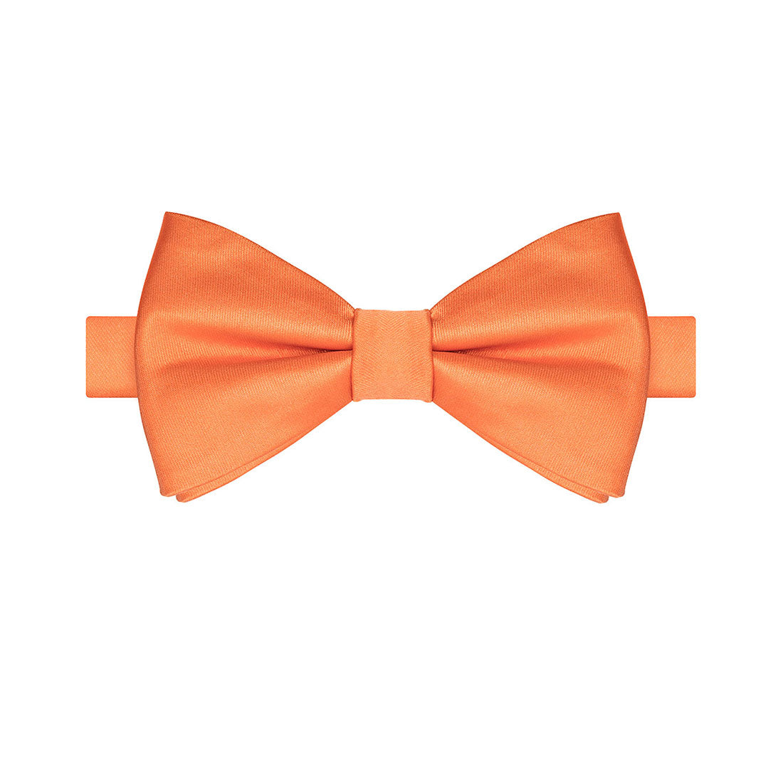 Orange Satin Bow Tie Men's Selftie & Boys Pretied Bowtie KissTies