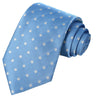 White on Sky Blue Polka Dot Tie - Tie, bowtie, pocket square | Kissties