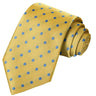 Steel Blue on Tuscan Sun Polka Dot Tie - Tie, bowtie, pocket square | Kissties