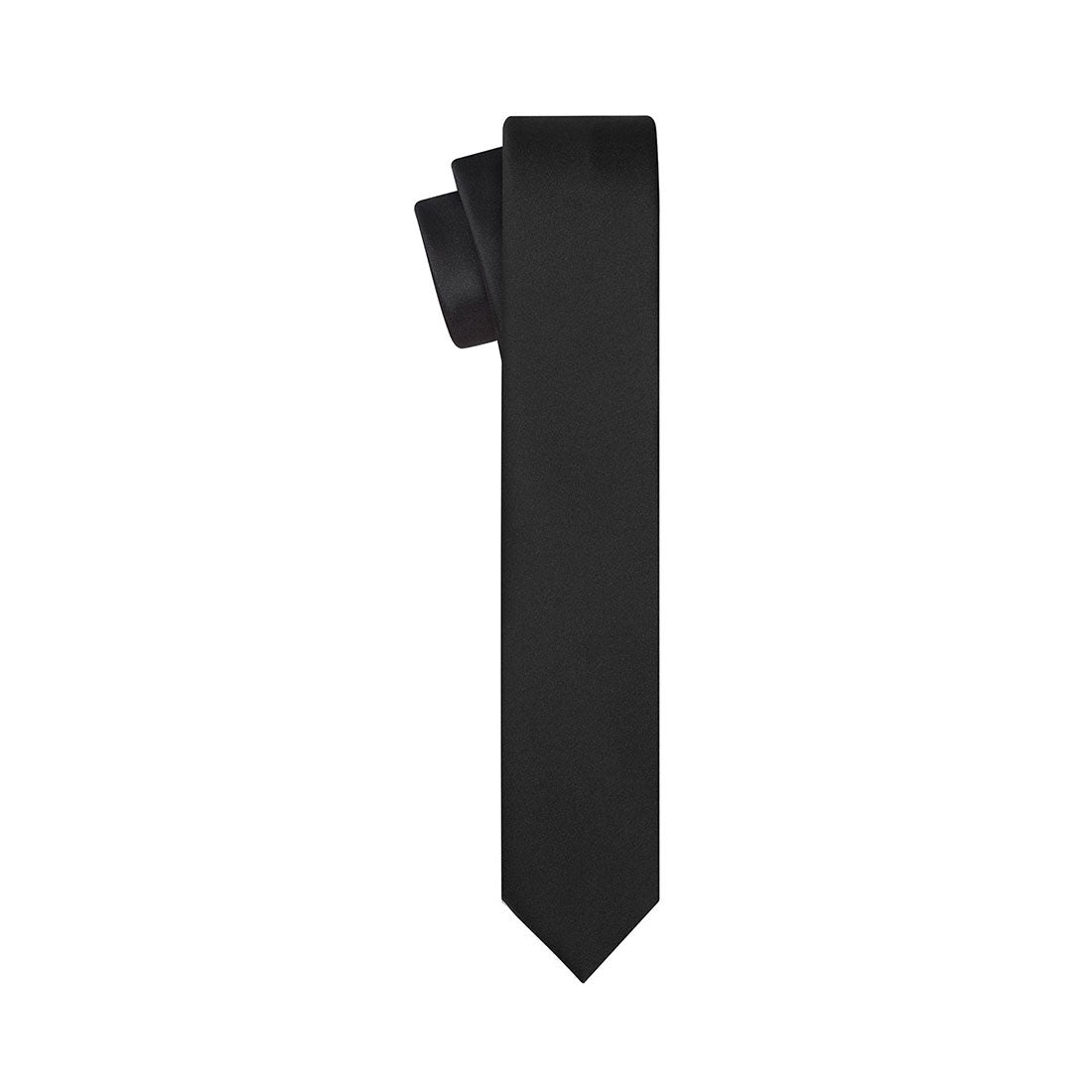 Black Satin Tie - Tie, bowtie, pocket square  | Kissties