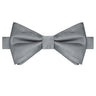 Gray Satin Bowtie - Tie, bowtie, pocket square | Kissties