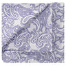 Amethyst on Silver Paisley Pocket Square - Tie, bowtie, pocket square | Kissties