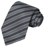 Black-White-Gray Stripe Tie - Tie, bowtie, pocket square | Kissties