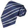Zigzag Space Blue-White-Space Blue Striped Tie - Tie, bowtie, pocket square | Kissties