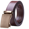 Genuine Solid Leather Micro-Ratchet Belt | Steel Brass Buckle | Brown Strap - Tie, bowtie, pocket square | Kissties