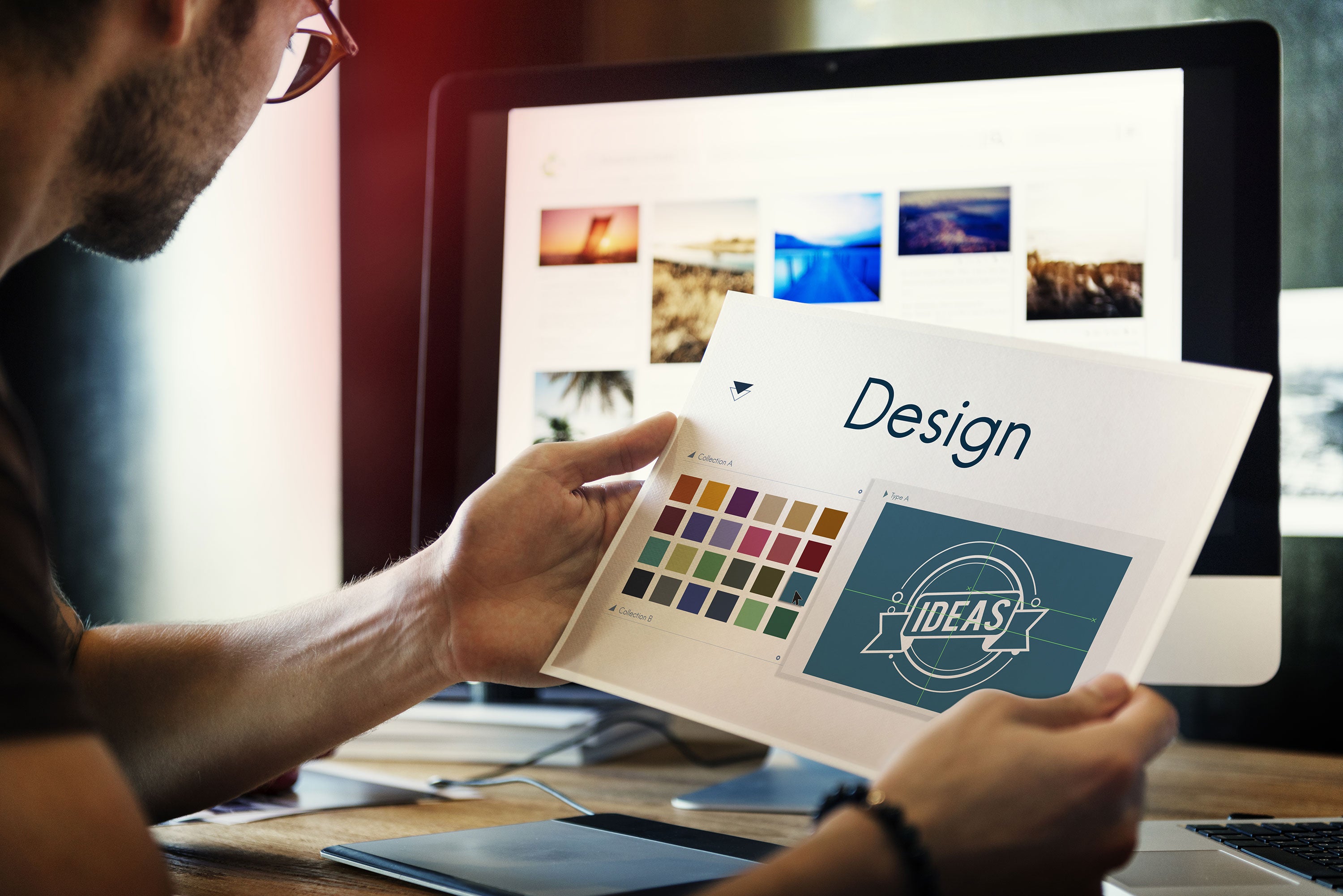 A digital designer at work