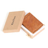 RFID-Blocking L-Fold Money-Clip Tan Leather Wallet - Tie, bowtie, pocket square  | Kissties