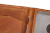 RFID-Blocking L-Fold Money-Clip Tan Leather Wallet - Tie, bowtie, pocket square  | Kissties