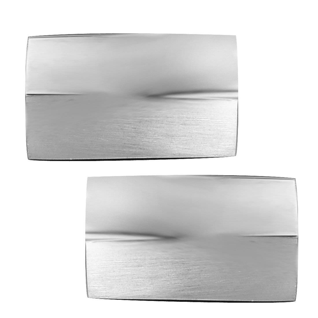 Classic Brushed Nickel Split Cufflinks - Tie, bowtie, pocket square  | Kissties