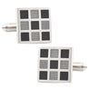 Classic Sliver Squares Cufflinks - Tie, bowtie, pocket square  | Kissties