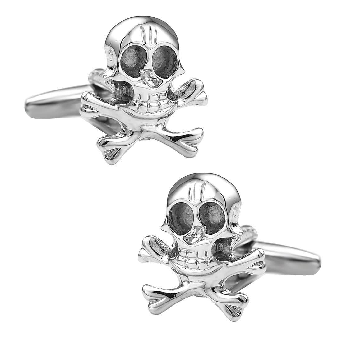 Novelty Sliver Skeleton Cufflinks - Tie, bowtie, pocket square  | Kissties