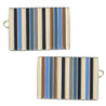 Classic Multicolor Stripe Rectangle Cufflinks - Tie, bowtie, pocket square  | Kissties