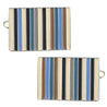 Classic Multicolor Stripe Rectangle Cufflinks - Tie, bowtie, pocket square  | Kissties