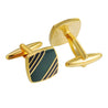 Classic Black Diagonal Stripes Cufflinks - Tie, bowtie, pocket square  | Kissties