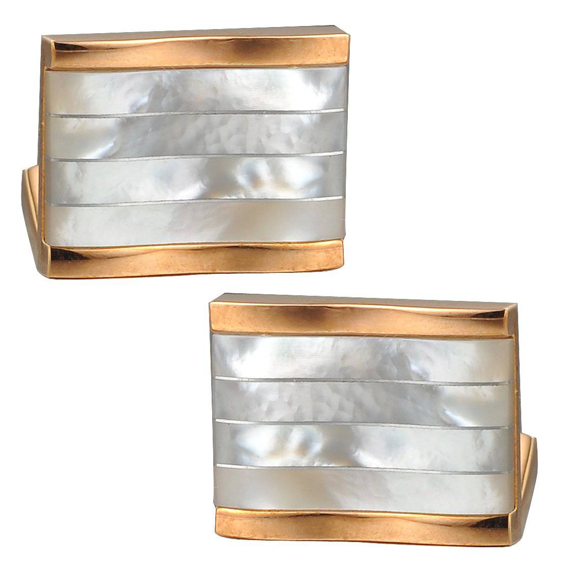 Classic Bronze Oyster Shell Strip Cufflinks - Tie, bowtie, pocket square  | Kissties