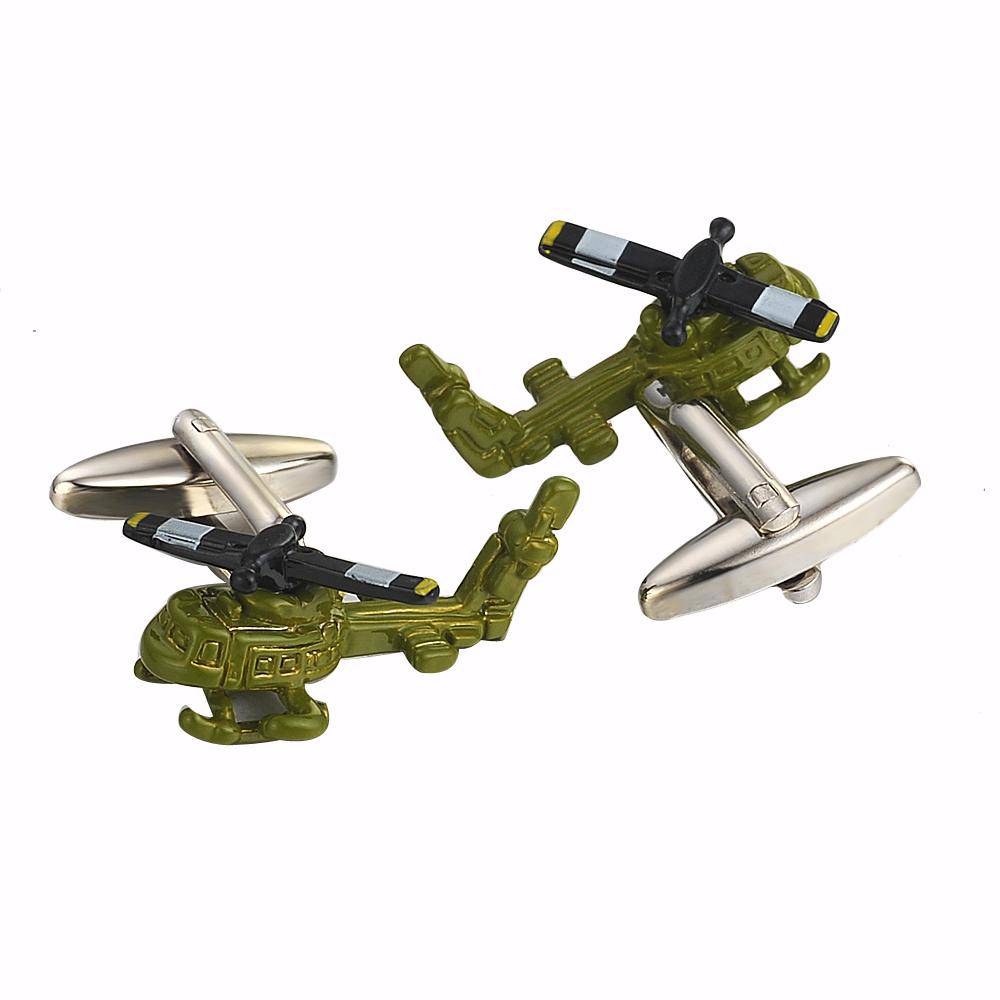 Novelty Helicopter Gunship Cufflinks - Tie, bowtie, pocket square  | Kissties