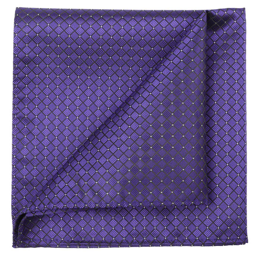 Violet Checkered Pocket Square - Tie, bowtie, pocket square  | Kissties