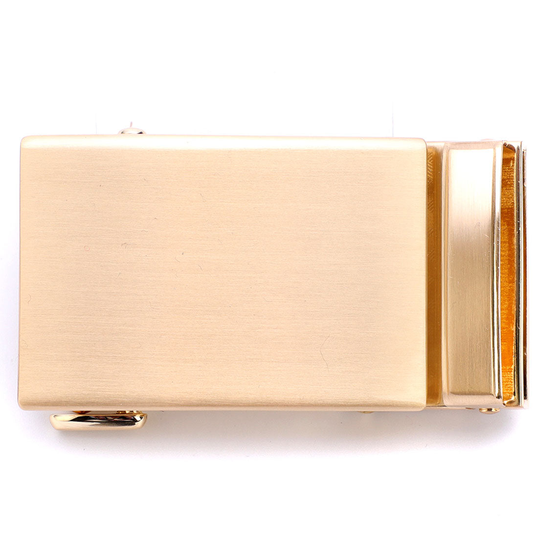 Genuine Solid Leather Micro-Ratchet Belt | Steel Gold Buckle | Tan Strap - Tie, bowtie, pocket square  | Kissties