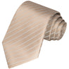 Beige-Black-White Striped Tie