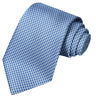 Maya on Space-Egyptian Blue-White Stripes Checkered Tie - Tie, bowtie, pocket square  | Kissties