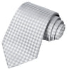 Pewter-White Checkered Tie - Tie, bowtie, pocket square  | Kissties