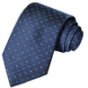 Turquoise-Baby Blue Floral on Admiral Blue Stripe Tie - Tie, bowtie, pocket square  | Kissties