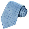 Navy Blue-White Floral on Baby Blue Striped Tie - Tie, bowtie, pocket square  | Kissties