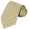 Canary-Butter-Cornflower-Sapphire Polka Dots on Oat Striped Tie - Tie, bowtie, pocket square  | Kissties