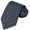 Maya-Midnight Blue-White on Oxford Blue Polka Dot Tie - Tie, bowtie, pocket square  | Kissties