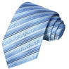 Sapphire Floral on Baby Blue Stripe Ties - Tie, bowtie, pocket square  | Kissties