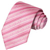 Lemonade on Bubblegum Pink Floral Striped Tie - Tie, bowtie, pocket square  | Kissties