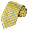 Cornflower-Pineapple-Corn Plaid Tie - Tie, bowtie, pocket square  | Kissties