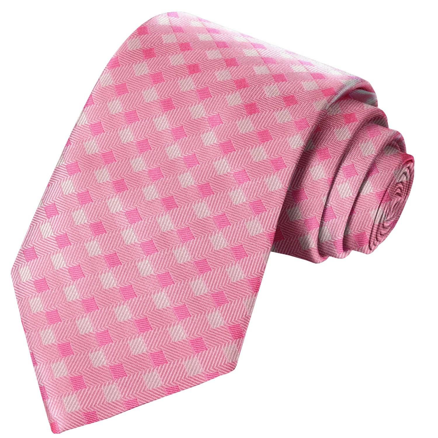 Taffy-Magenta-Lemonade Plaid Tie - Tie, bowtie, pocket square  | Kissties