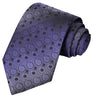 Violet Fading on Heather-Black-Medium Purple Paisley Striped Tie - Tie, bowtie, pocket square  | Kissties