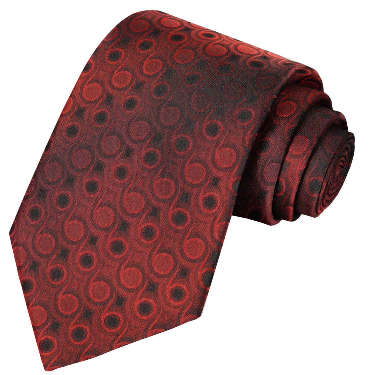 Fading Black On Orange Rose-Blush Red Paisley Striped Tie - Tie, bowtie, pocket square  | Kissties