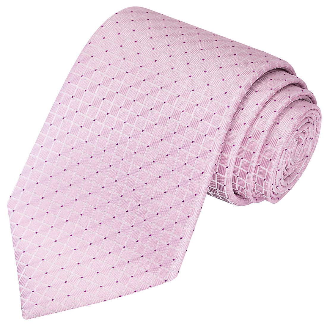 Cinderella Pink Checkered Tie - Tie, bowtie, pocket square  | Kissties