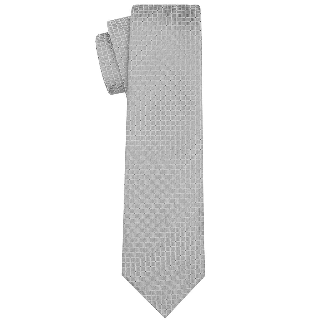 French Gray Checkered Tie - Tie, bowtie, pocket square  | Kissties