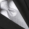 French Gray Checkered Tie - Tie, bowtie, pocket square  | Kissties
