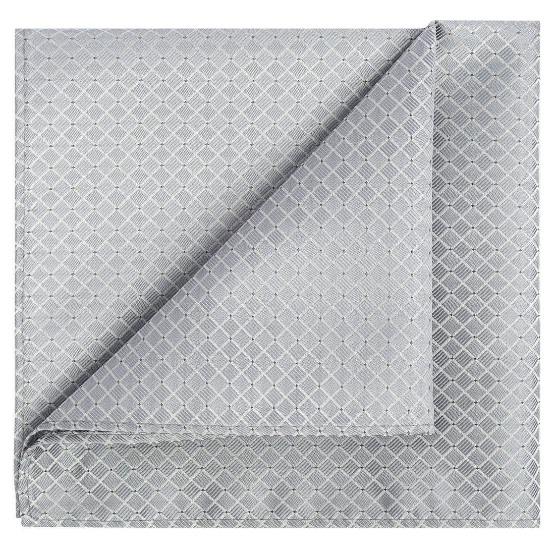 French Gray Checkered Pocket Square - Tie, bowtie, pocket square  | Kissties