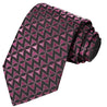 Black-Ballet Slipper-Magenta-Party Pink Arrowhead Stripe Tie - Tie, bowtie, pocket square  | Kissties